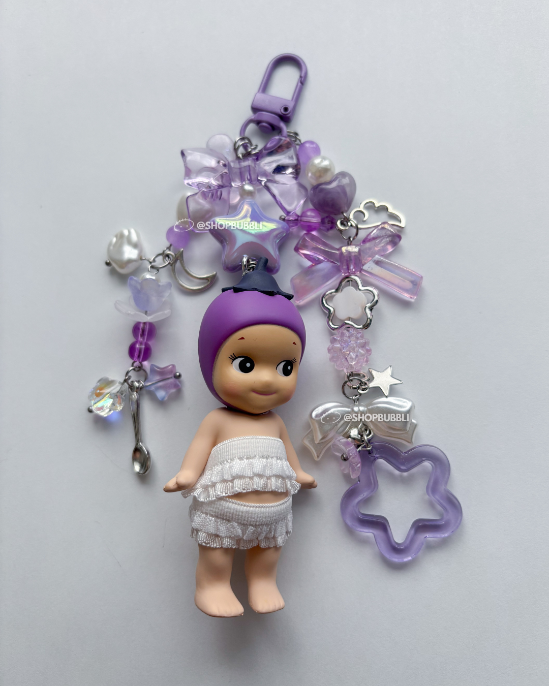 EGGPLANT SONNY ANGEL KEYCHAIN