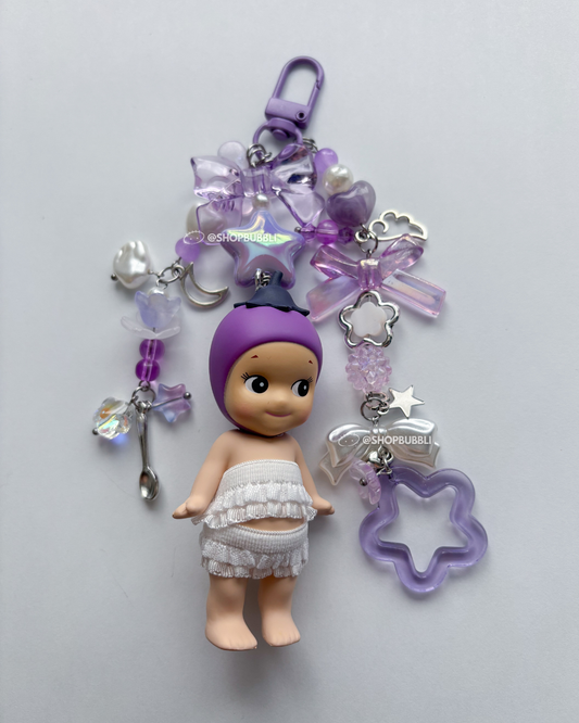 EGGPLANT SONNY ANGEL KEYCHAIN