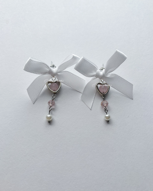 PINK BOW EARRINGS